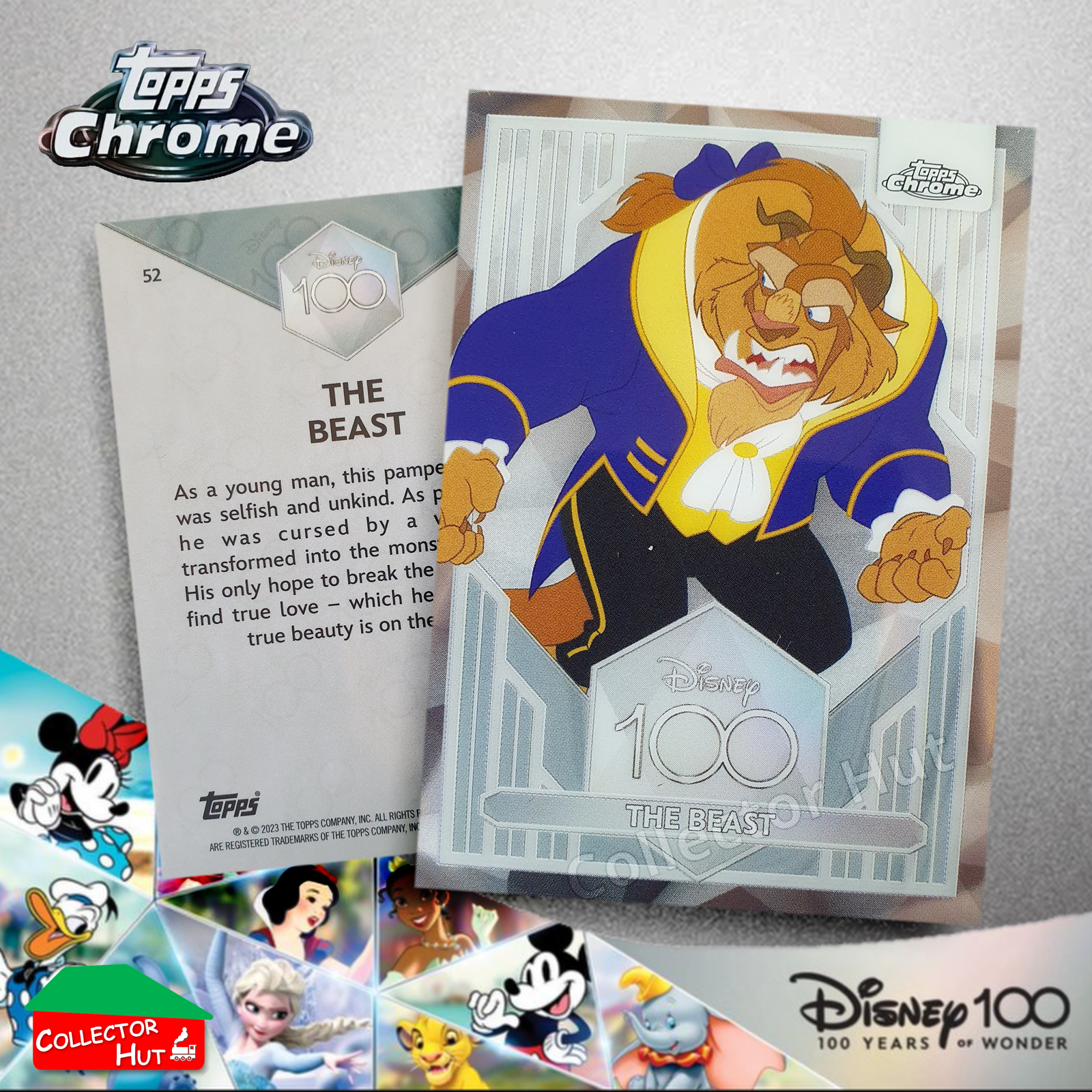Disney 100 Topps Chrome 2023 Base Cards 1-100 Pick Singles to Complete Your Set