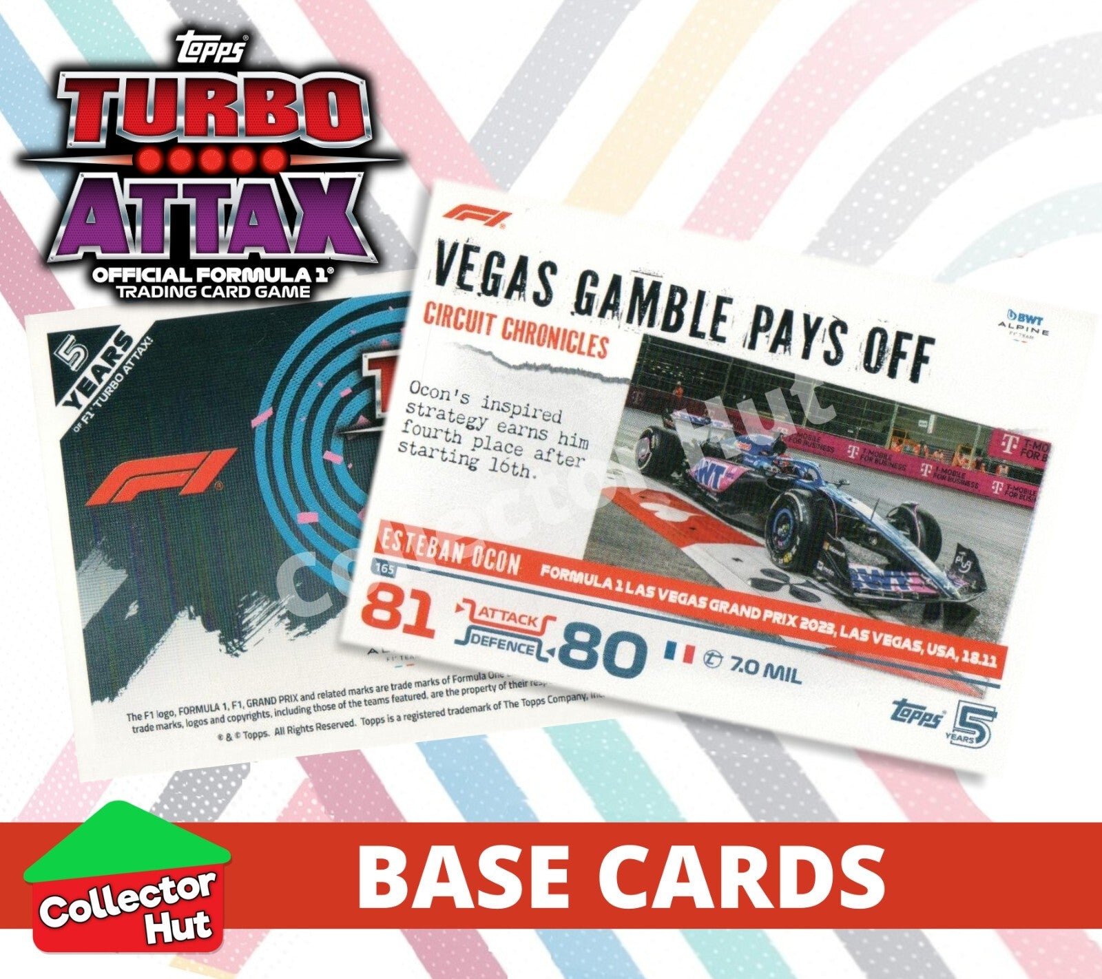 Topps Turbo Attax Formula 1 F1 2024 #1-166 Base Cards YOU CHOOSE
