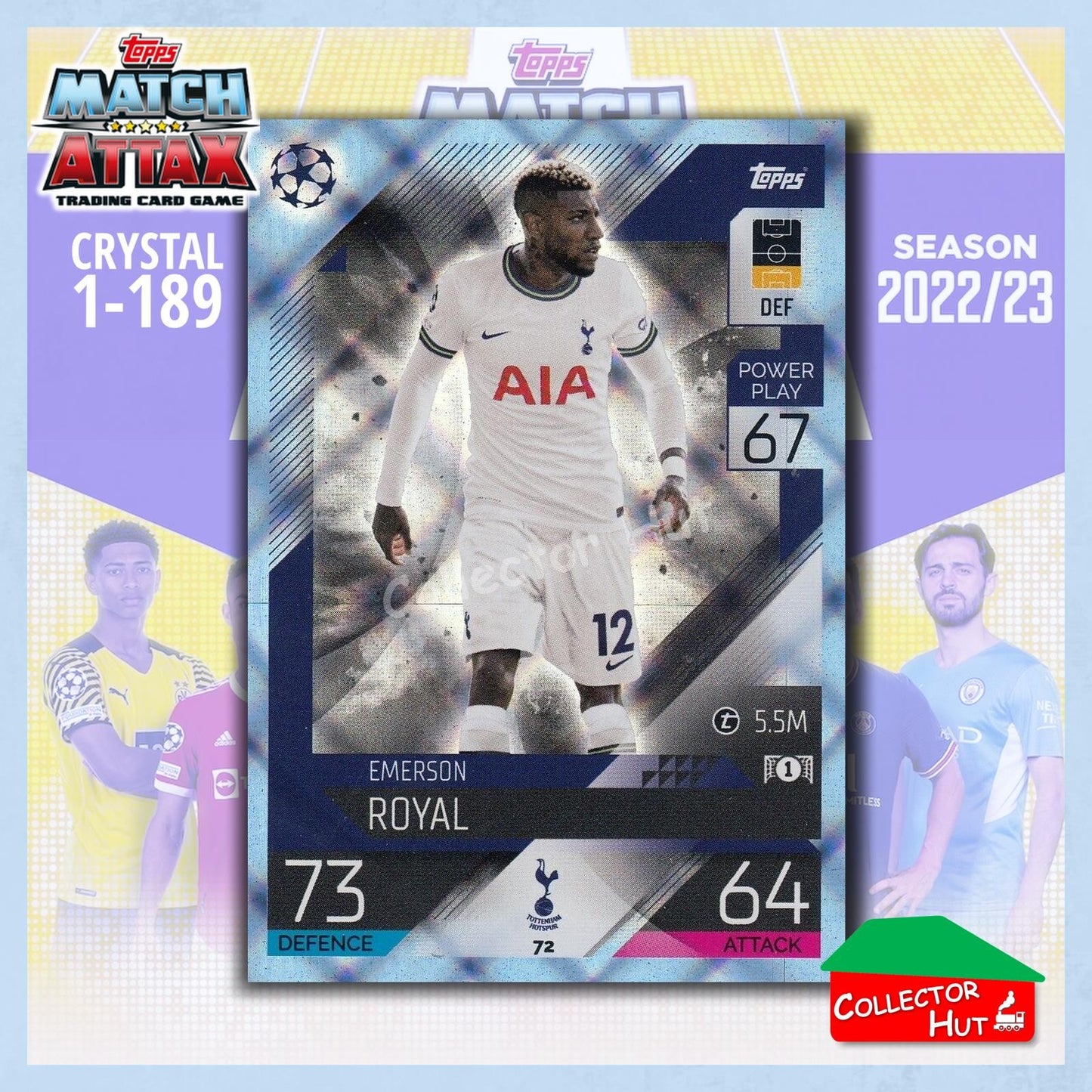 Topps Match Attax Europa Champions League 2022/23 Crystal Parallel Cards 1-189