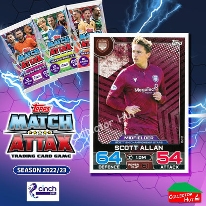 TOPPS MATCH ATTAX SPFL 2022/23 #163-264 Choose Your Card