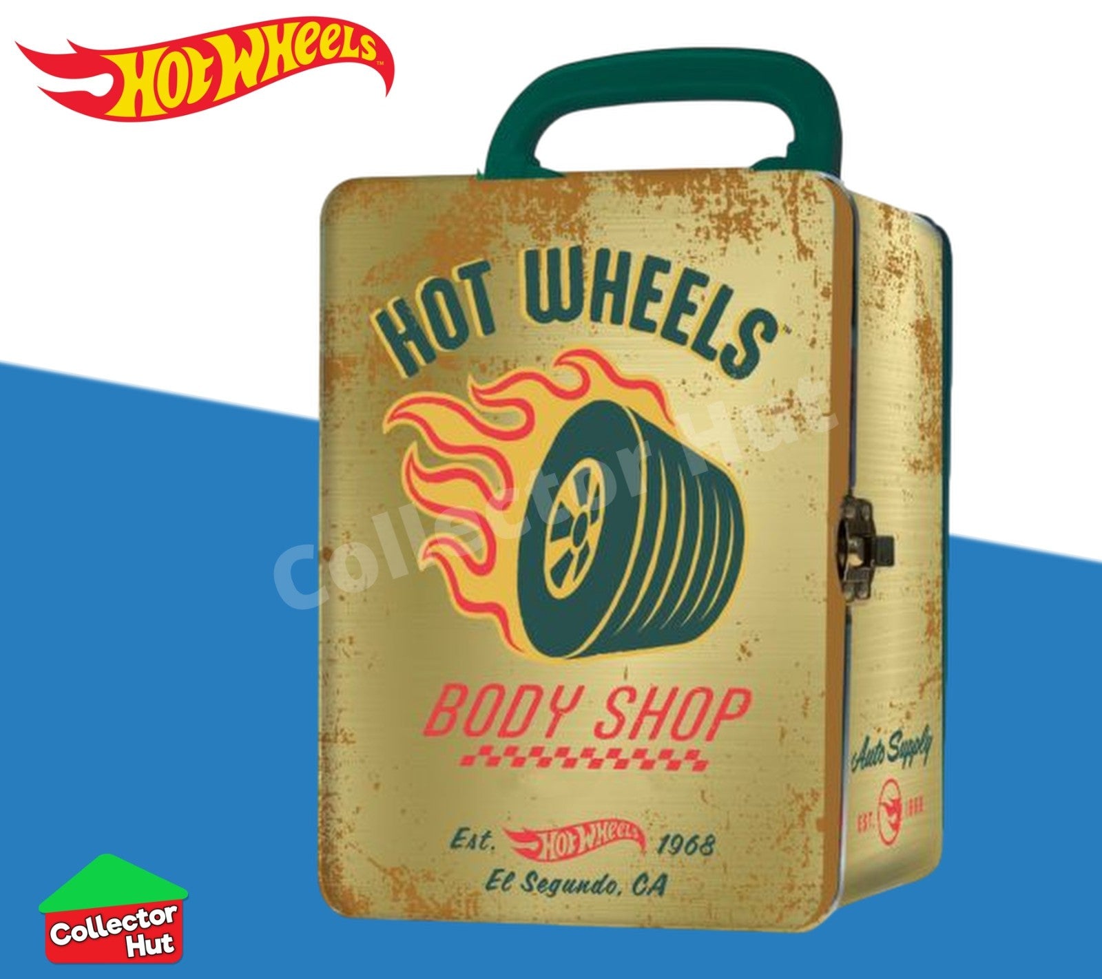 Hot Wheels Die Cast Tin Storage Carry Case for 18 Cars OFFICIAL BRAND