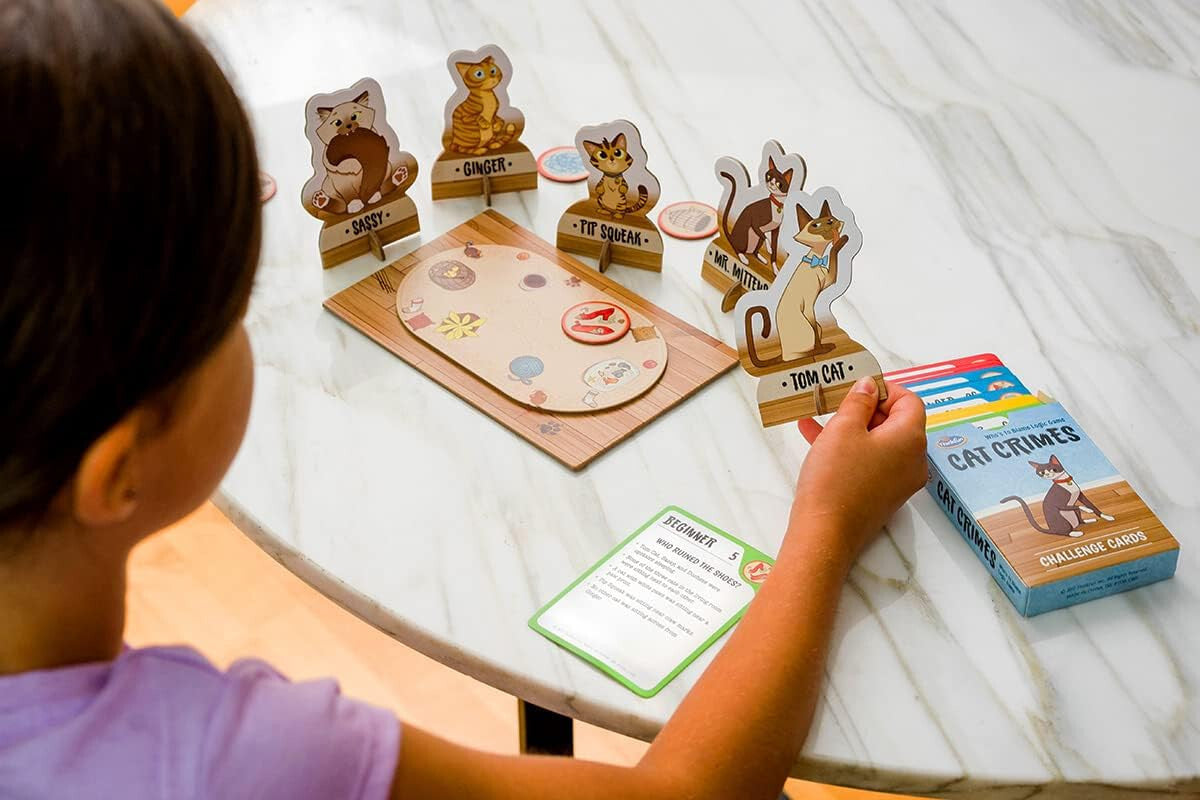 Cat Crimes Logic Game Tabletop for 8+