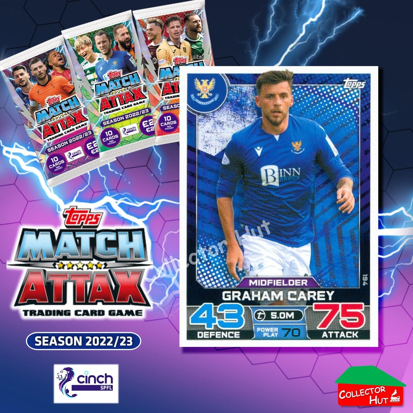 TOPPS MATCH ATTAX SPFL 2022/23 #163-264 Choose Your Card