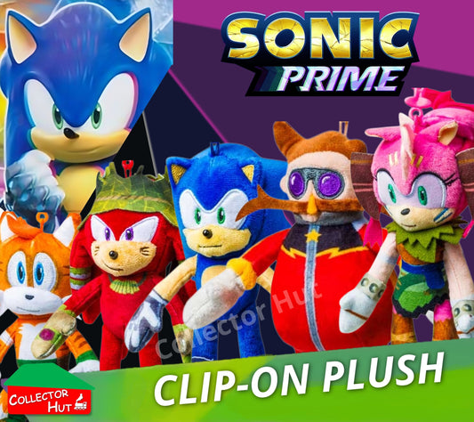 Sonic Prime Clip On Plush 15cm Keyring LICENSED CHOOSE A CHARACTER