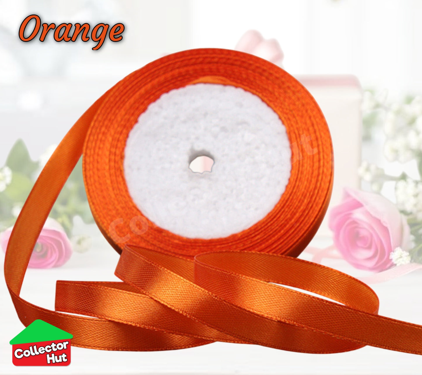 Satin Ribbon Roll Double Sided 23m Various Colours Sizes 10mm 15mm Widths