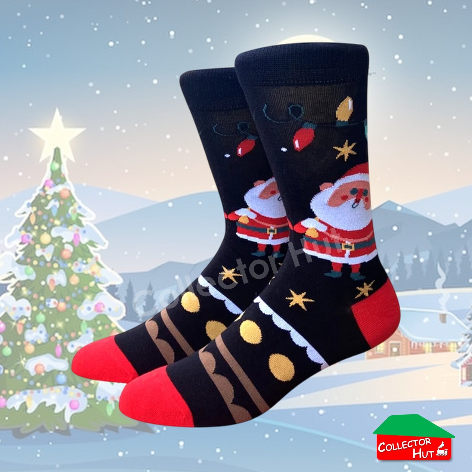 CHRISTMAS SOCKS Cotton Blend Anti-Odor Unisex Crew Socks CUSTOM Gift Set