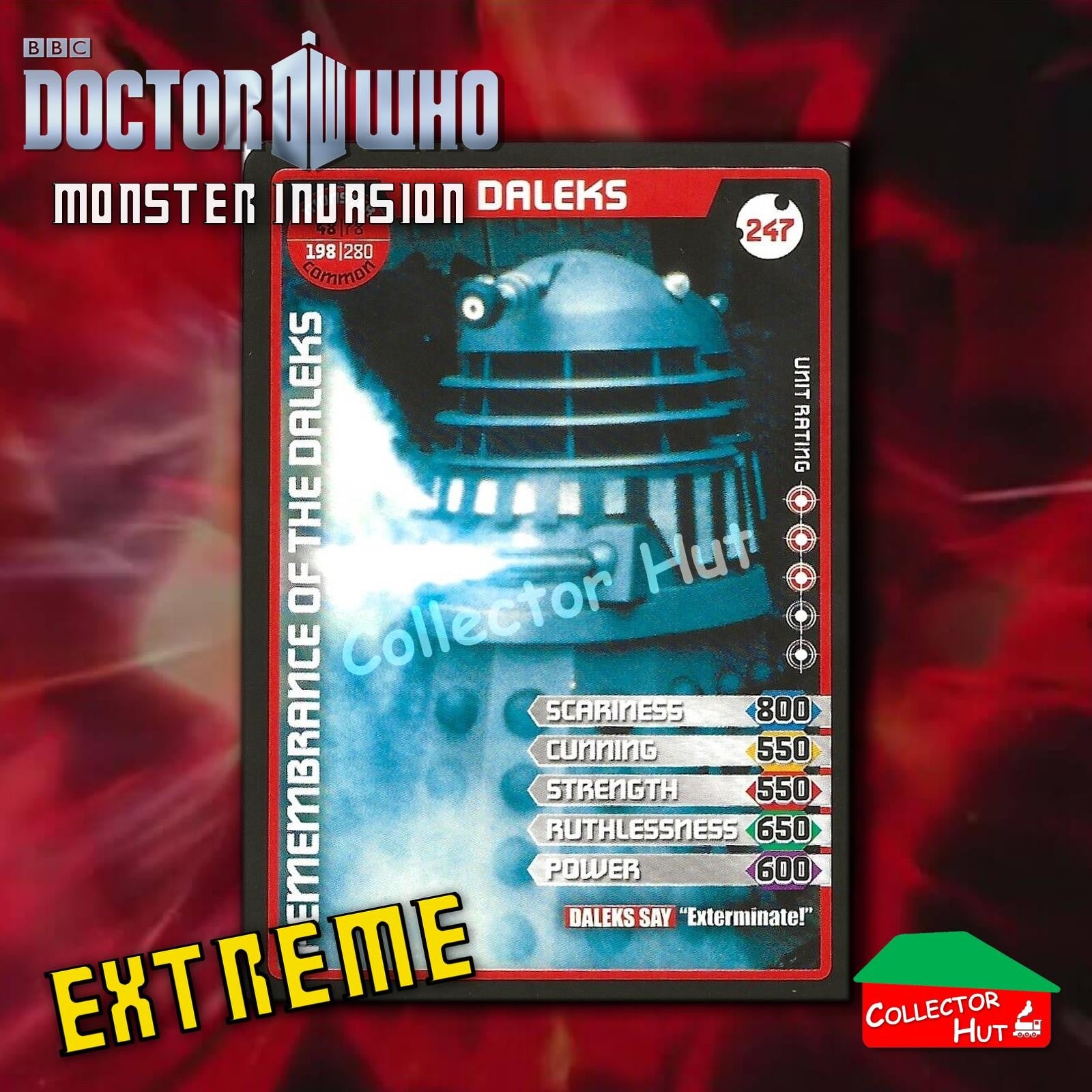 DOCTOR WHO Monster Invasion EXTREME Cards 166-344 New Fresh & Sleeved YOU CHOOSE