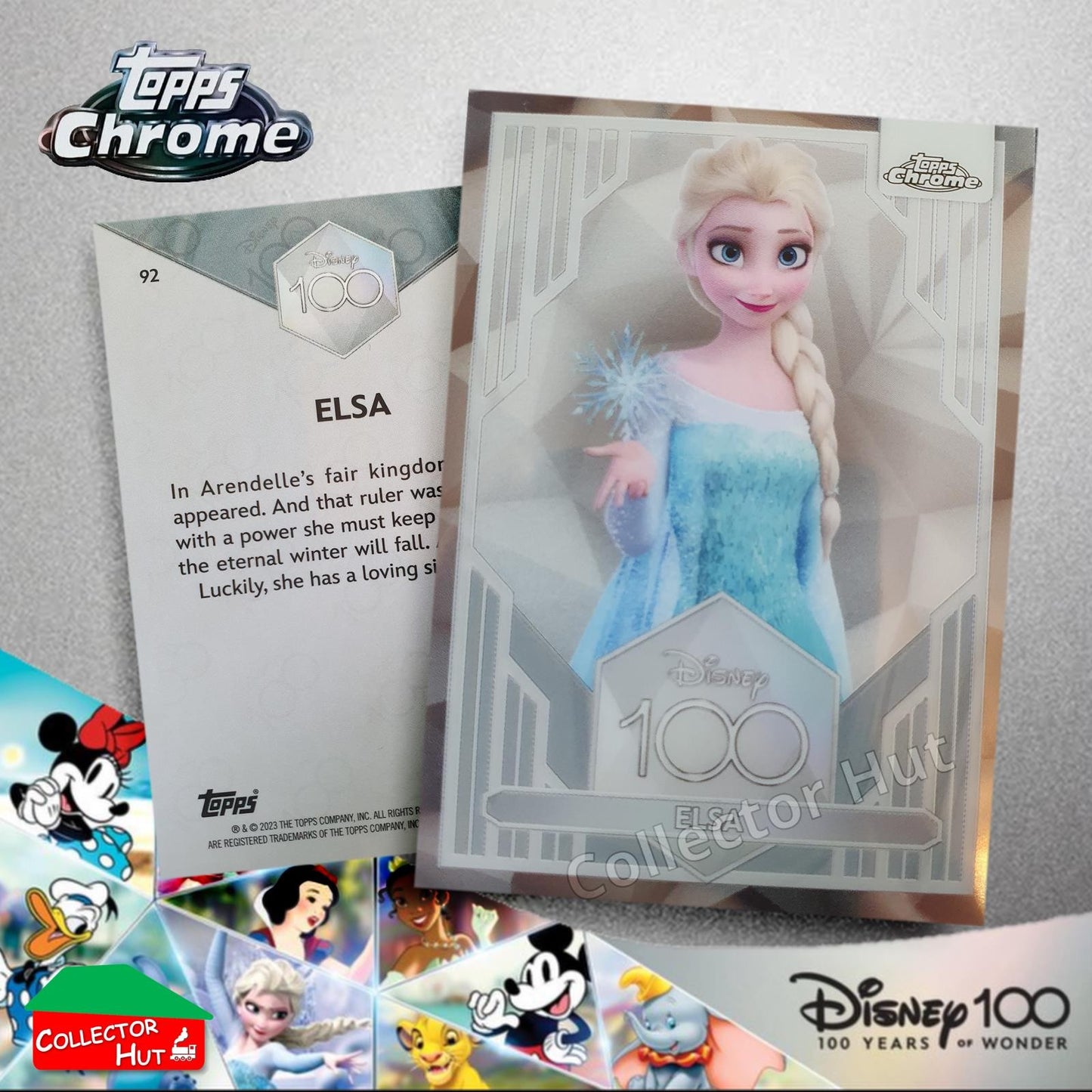Disney 100 Topps Chrome 2023 Base Cards 1-100 Pick Singles to Complete Your Set