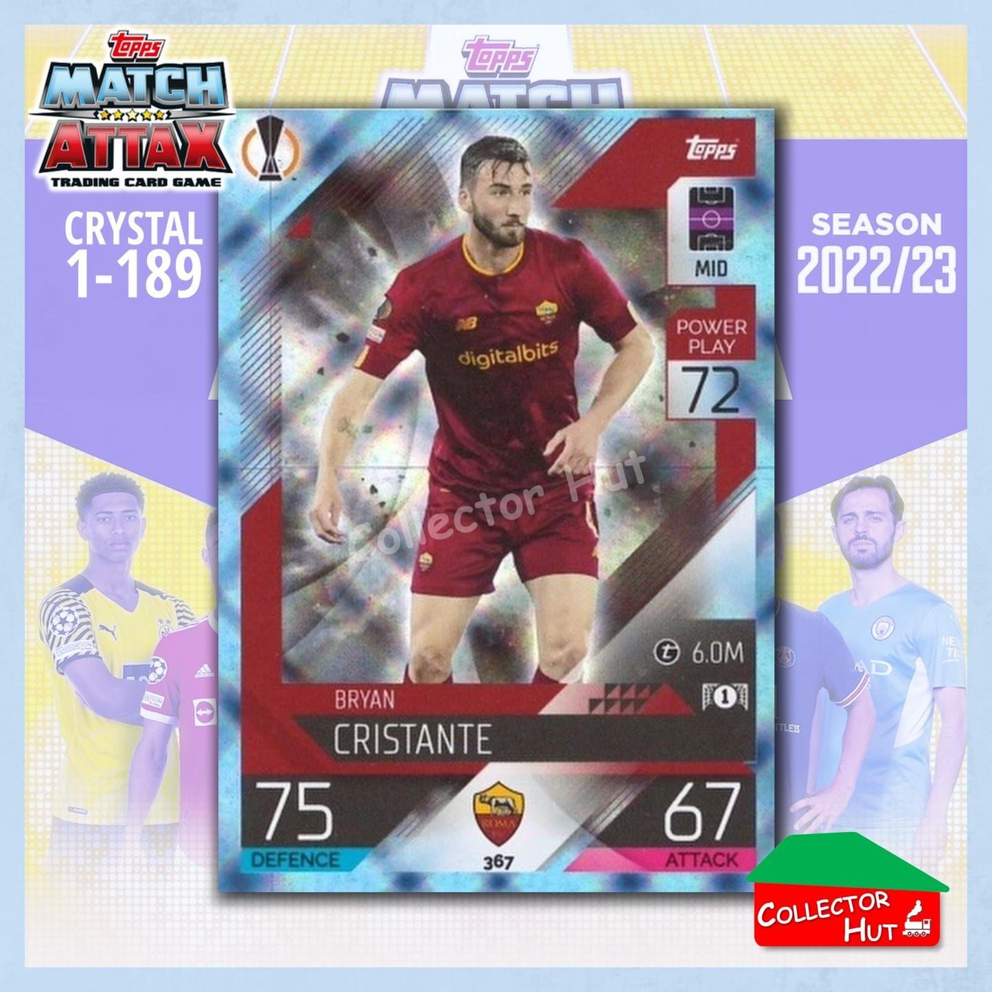 Topps Match Attax Europa Champions League 2022/23 Crystal Parallel Cards 190-387