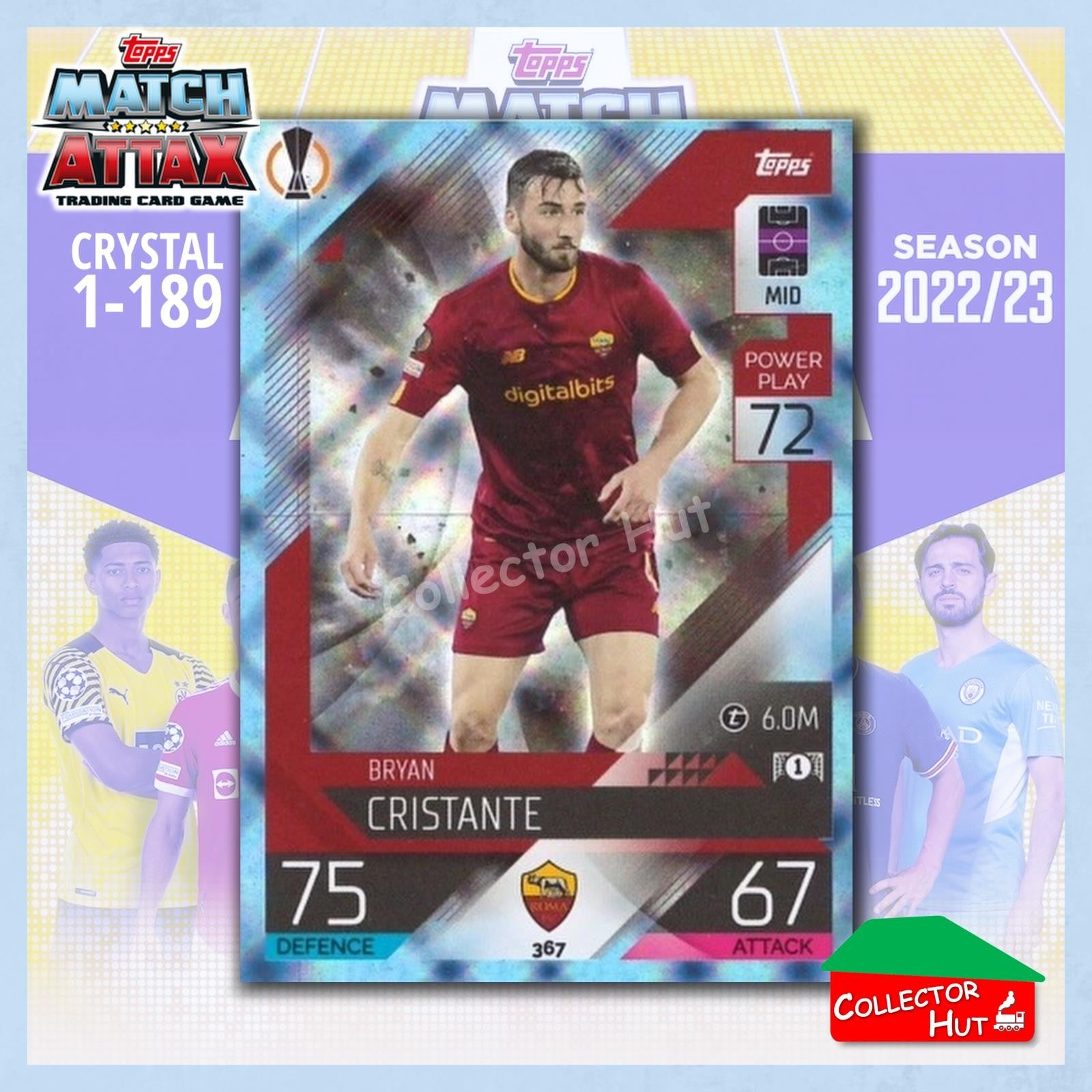 Topps Match Attax Europa Champions League 2022/23 Crystal Parallel Cards 190-387