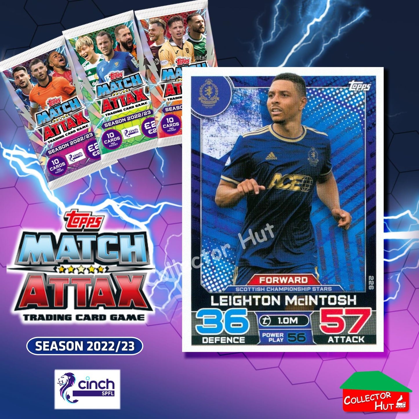 TOPPS MATCH ATTAX SPFL 2022/23 #163-264 Choose Your Card