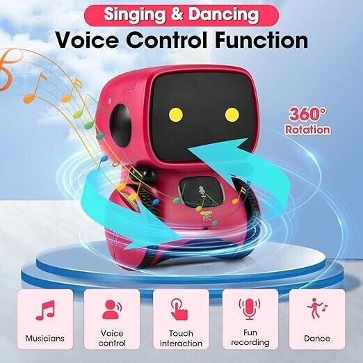 Interactive Smart Robot Kids Toy Voice & Touch Control Dancing Talking Pet Gift
