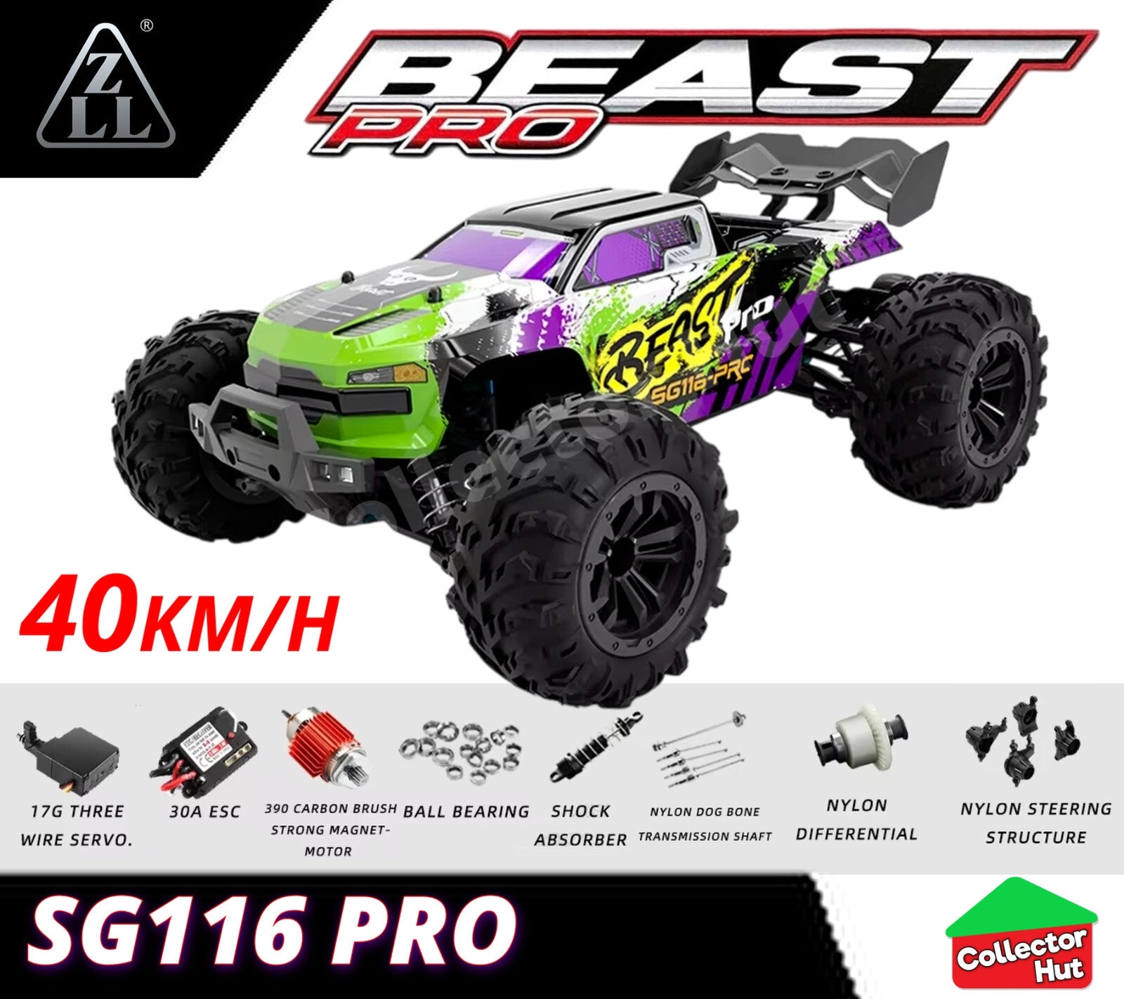 ZLL SG116 Beast Pro / Max High Speed Off Road RC Dirt Buggy 40-80kmH