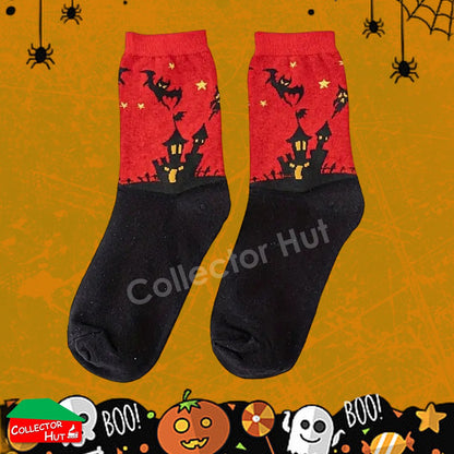 Happy Crew Socks Novelty HALLOWEEN Cotton Blend Anti-Odor Unisex CUSTOM Gift Set