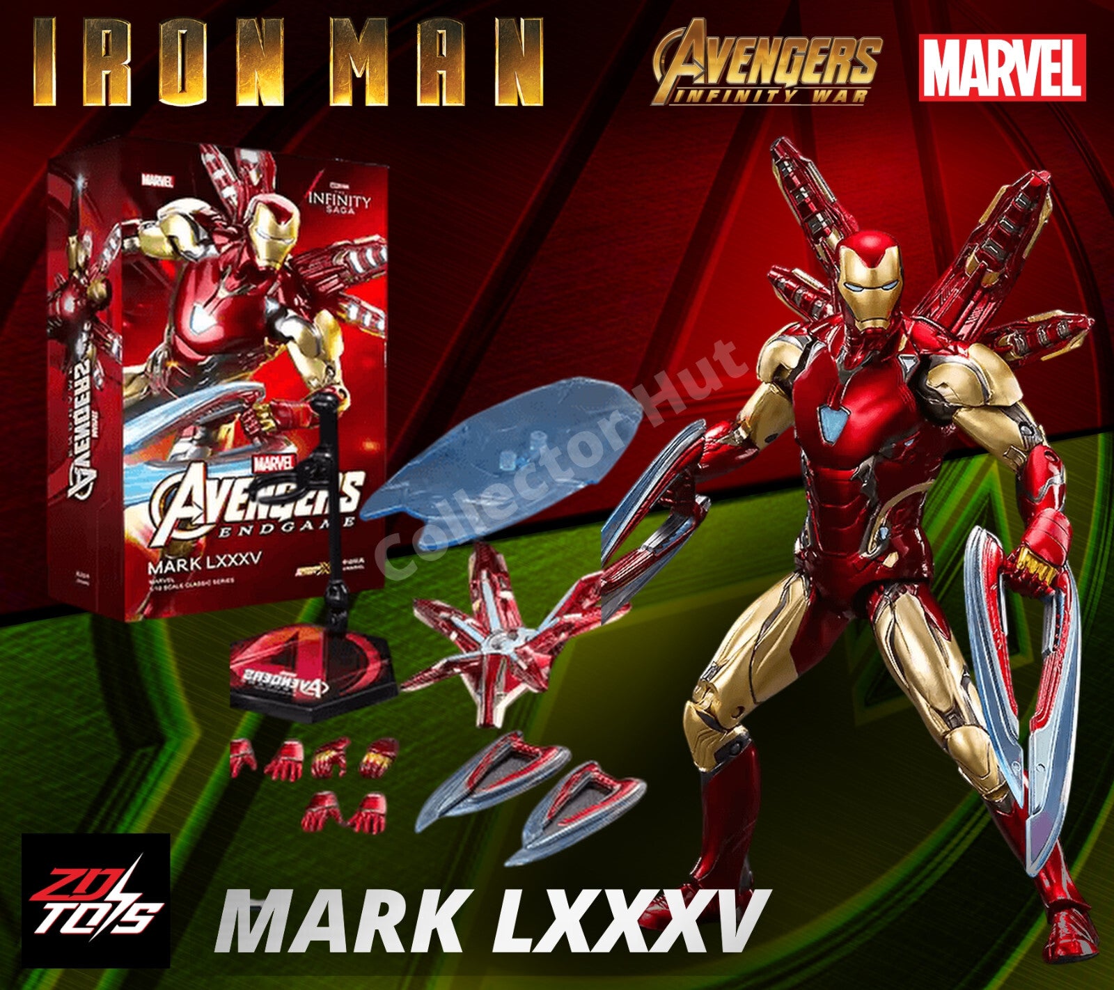 Iron Man Marvel Action Figures 1:10 Scale Avenger Infinity Saga MK 1-85 ZD Toys