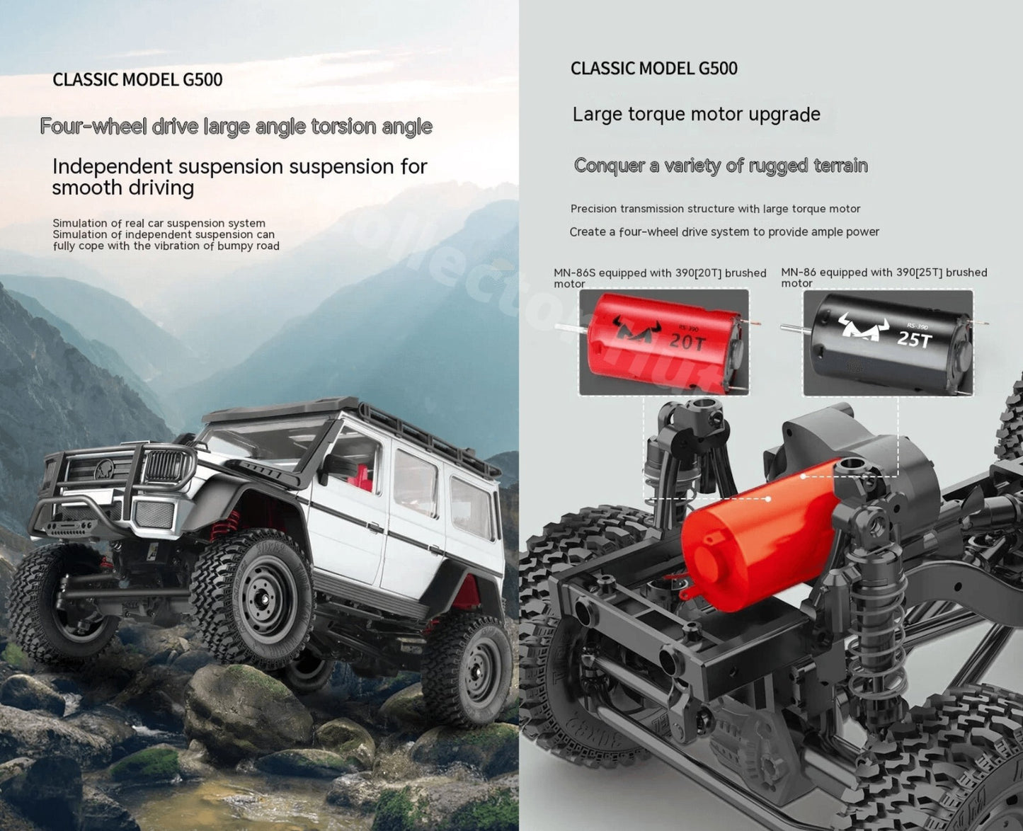 MN86 RC Rock Crawler 1:12 Scale Premium Design Upgradable