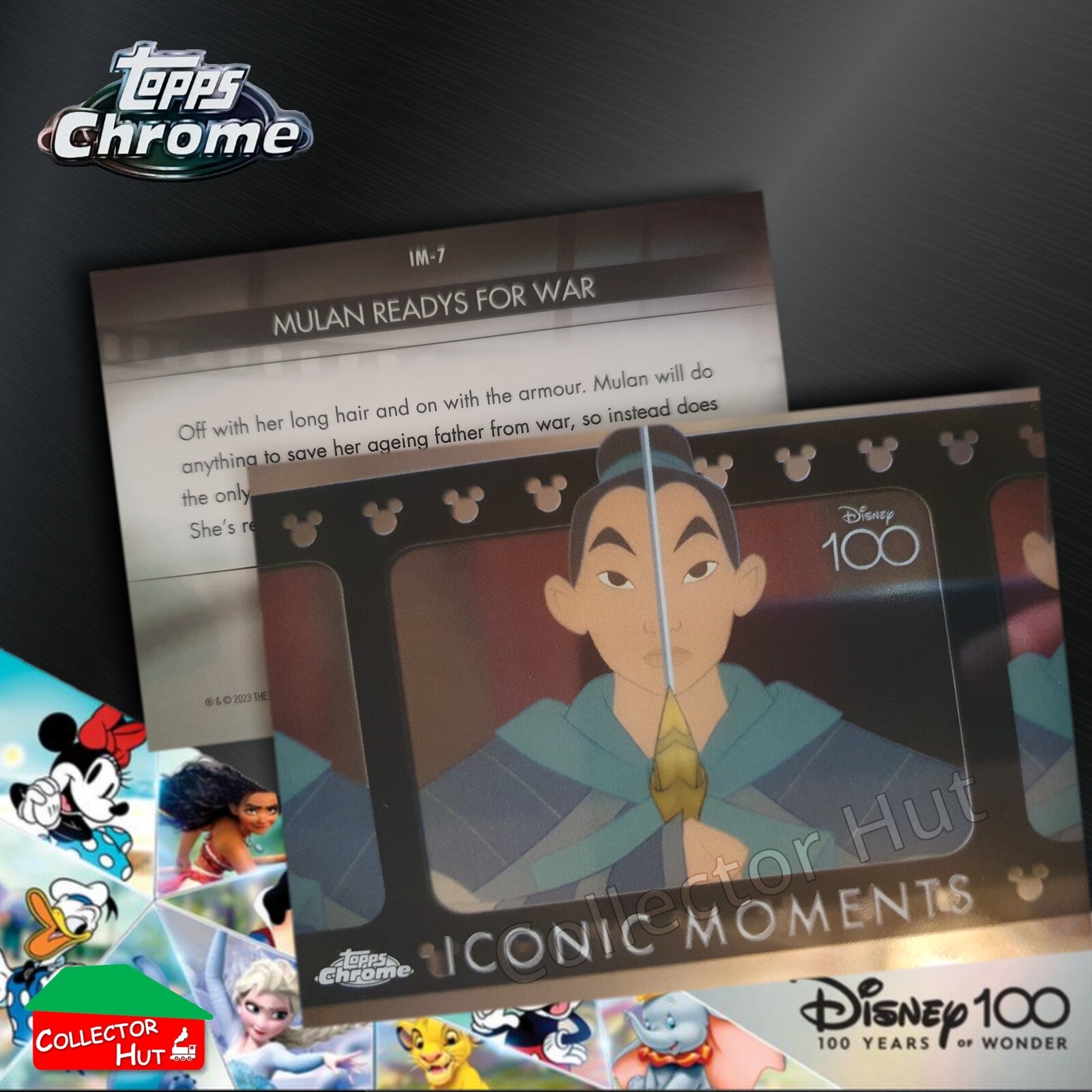 Disney 100 Topps Chrome 2023 RARE CARDS Off the Page Iconic Moments Stitch