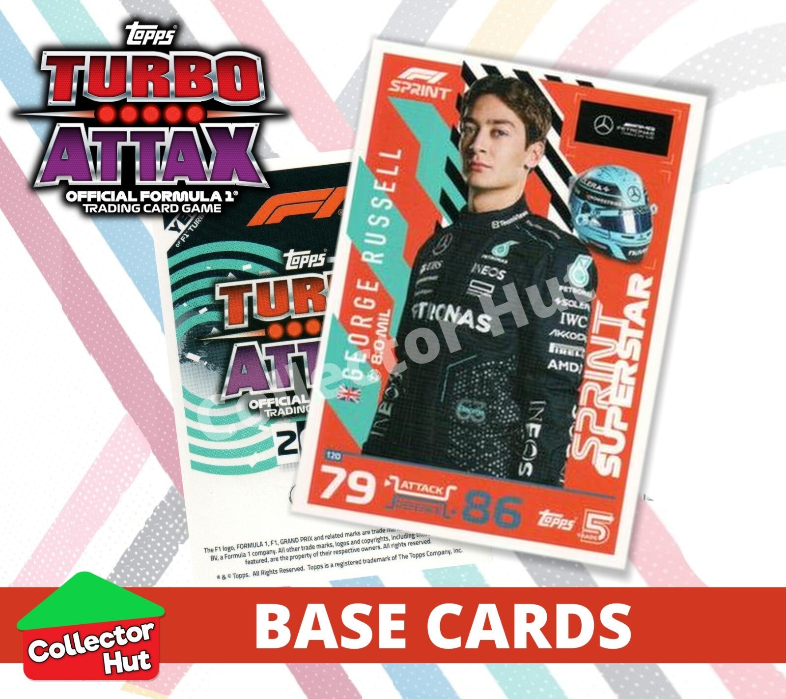 Topps Turbo Attax Formula 1 F1 2024 #1-166 Base Cards YOU CHOOSE