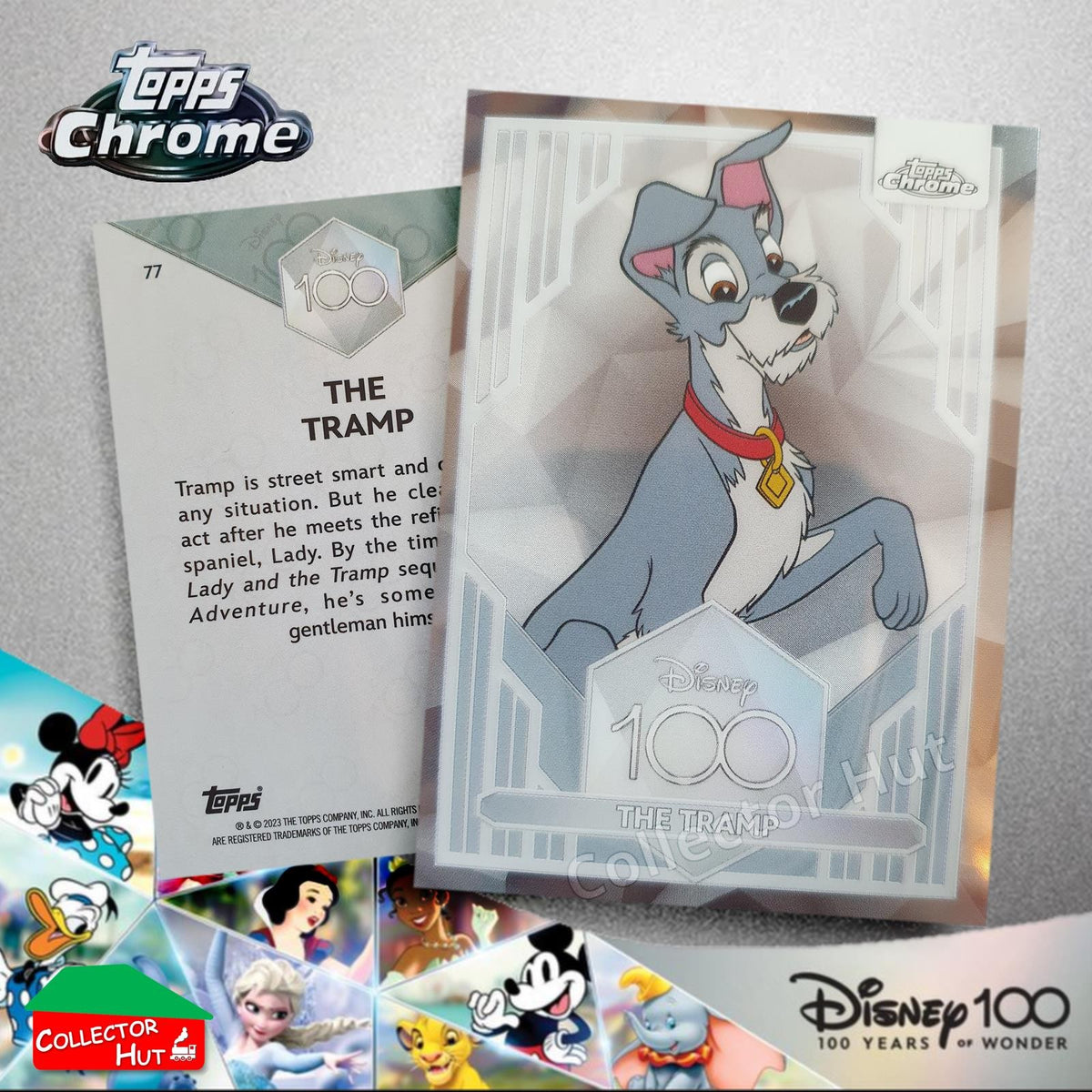 Disney 100 Topps Chrome 2023 Base Cards 1-100 Pick Singles to Complete Your Set