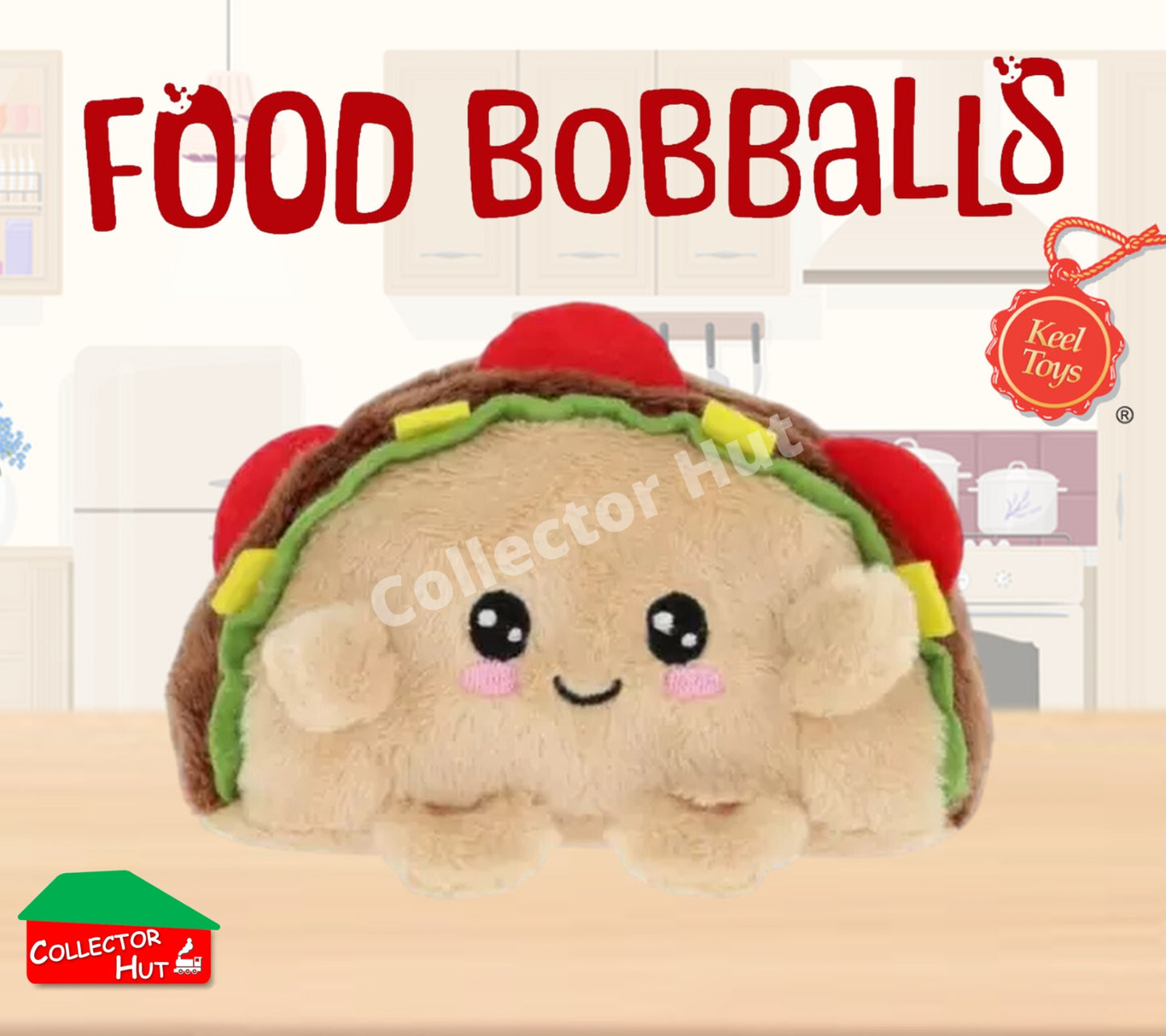 Food Bobballs Plush Toys Super Cute 8cm Collectible Characters from Keel