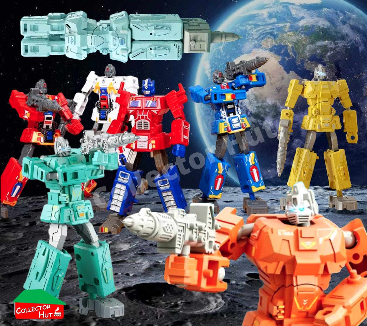 Novelty Transforming Robot Ballpoint Pens Children School Sensory Toy