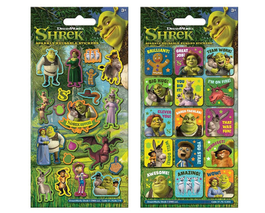 Shrek Foil & Reward Sticker Sets 2 Pack 35 Stickers Official Licensed NEW SEALED