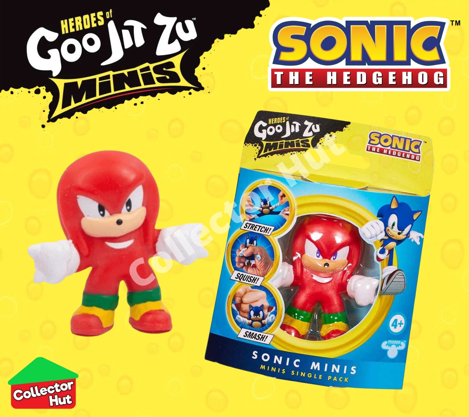 Heroes of Goo Jit Zu Sonic the Hedgehog Minis Stretchy Sensory Toys to Collect!