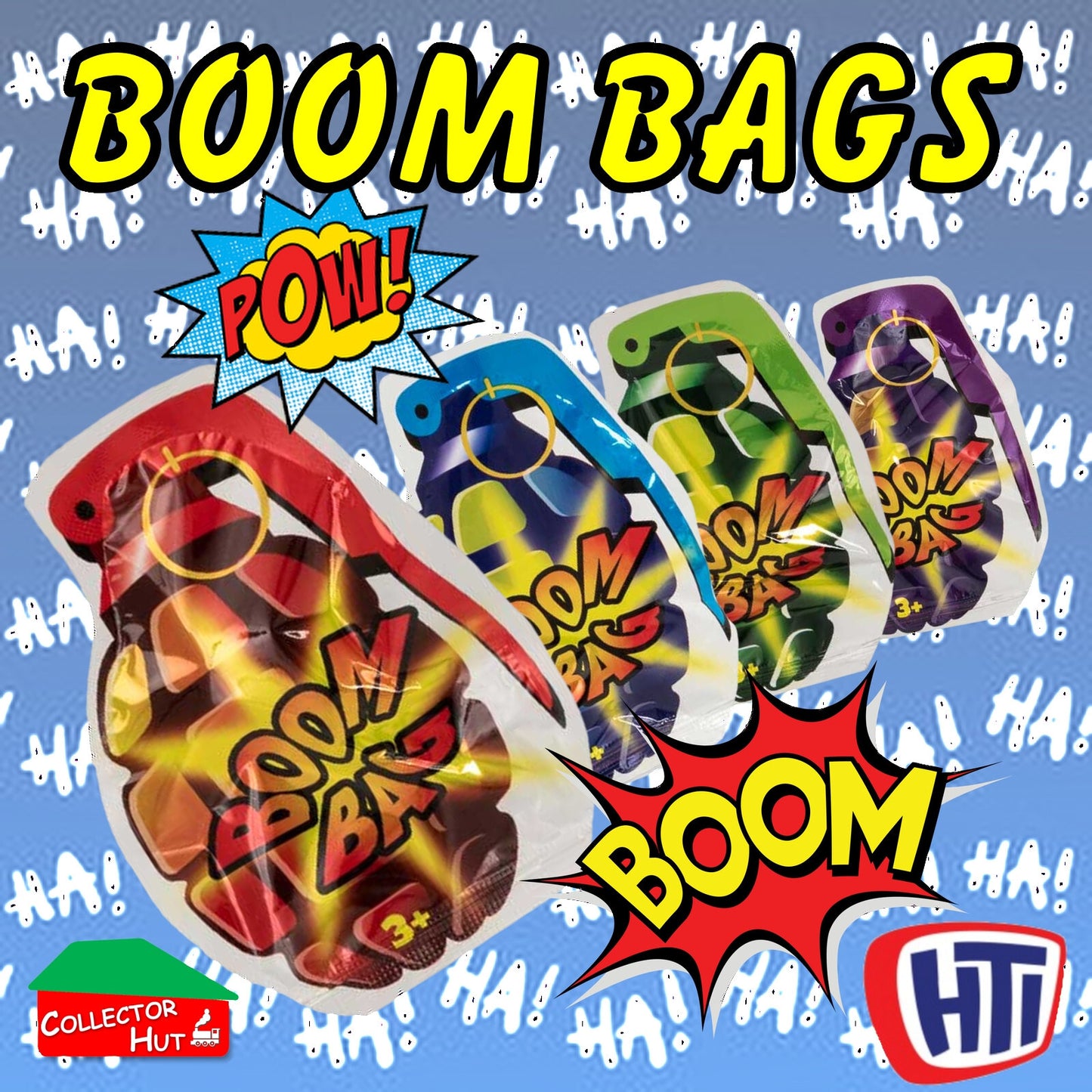 BOOM BAGS Practical Jokes, Party Bag Fillers Prank Toys 4 PACK Combined Postage