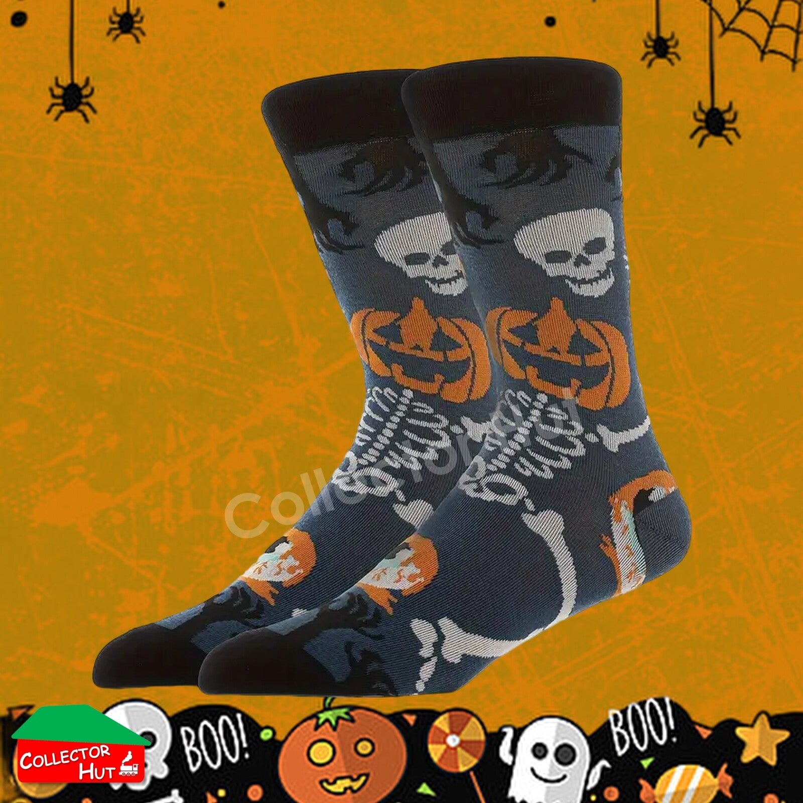 Happy Crew Socks Novelty HALLOWEEN Cotton Blend Anti-Odor Unisex CUSTOM Gift Set