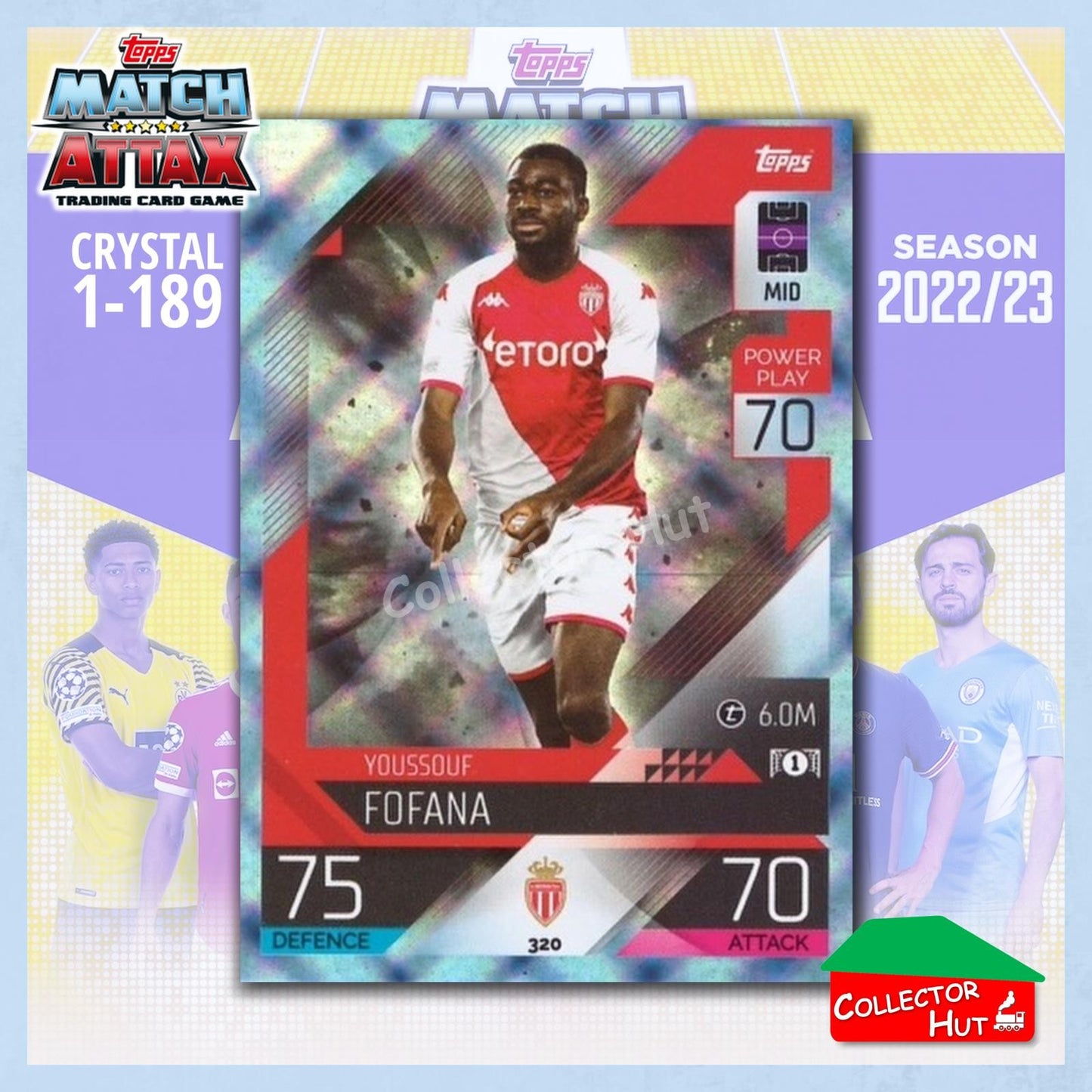Topps Match Attax Europa Champions League 2022/23 Crystal Parallel Cards 190-387