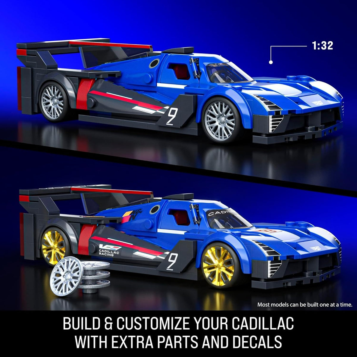 Mattel Brick Shop Hot Wheels SPEED Cadillac Project GT Hyper Car 1:32 Model Kit