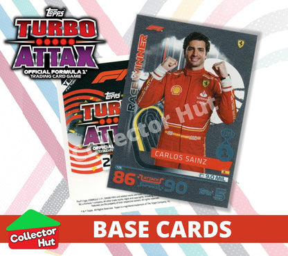 Topps Turbo Attax Formula 1 F1 2024 #1-166 Base Cards YOU CHOOSE