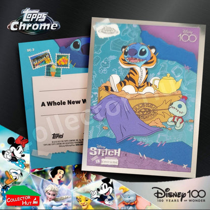 Disney 100 Topps Chrome 2023 RARE CARDS Off the Page Iconic Moments Stitch