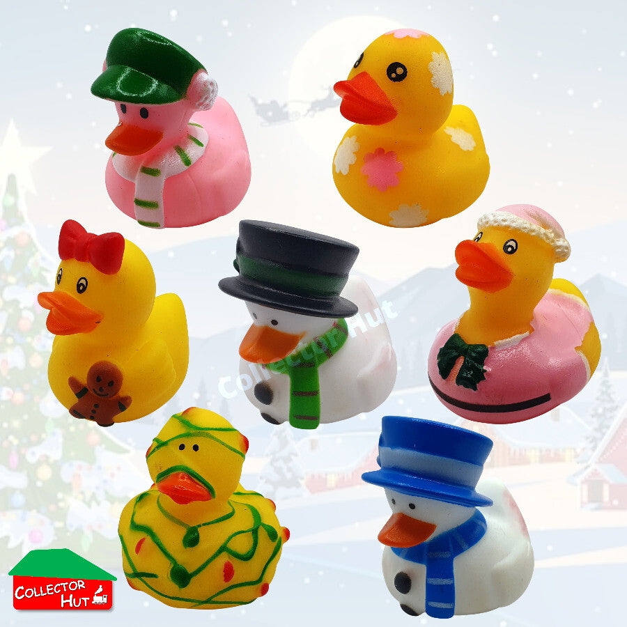 Novelty Rubber Ducks 5cm Assorted Christmas Characters Designs