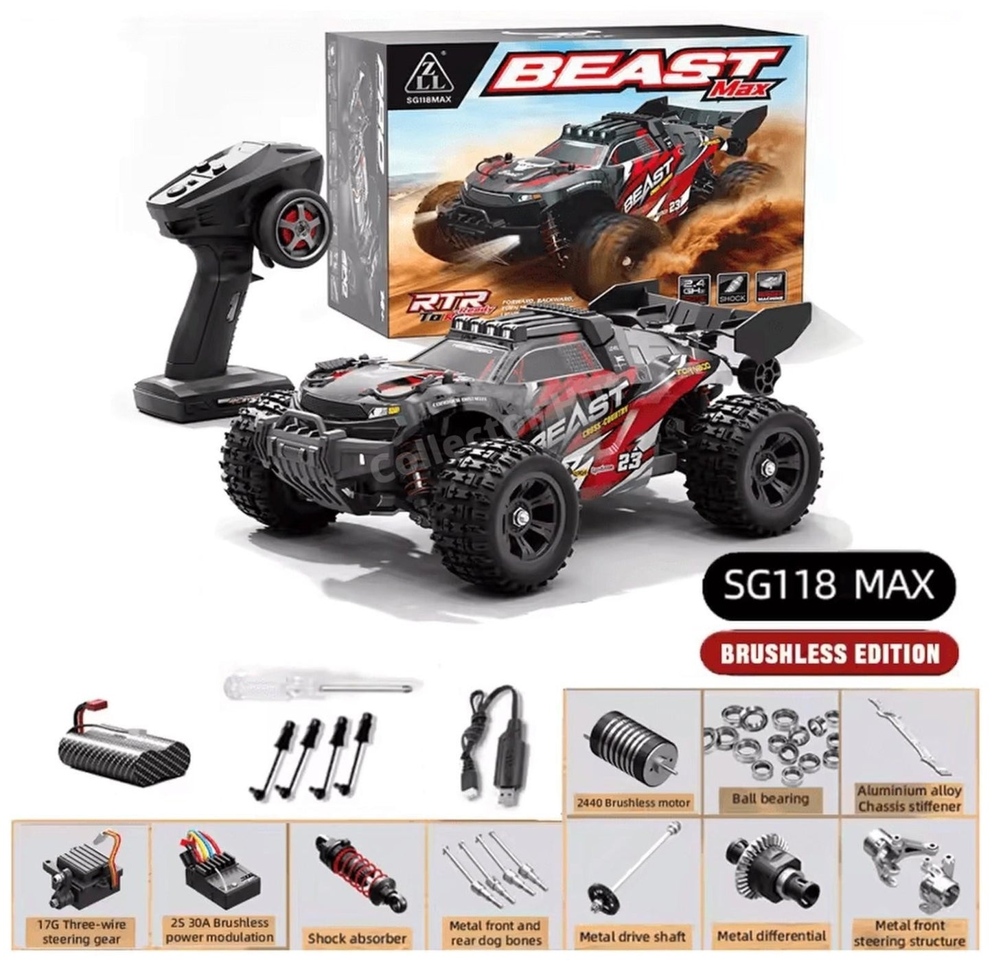 ZLL SG118 Beast Pro / Max High Speed Off Road RC Dirt Buggy 40-80kmH