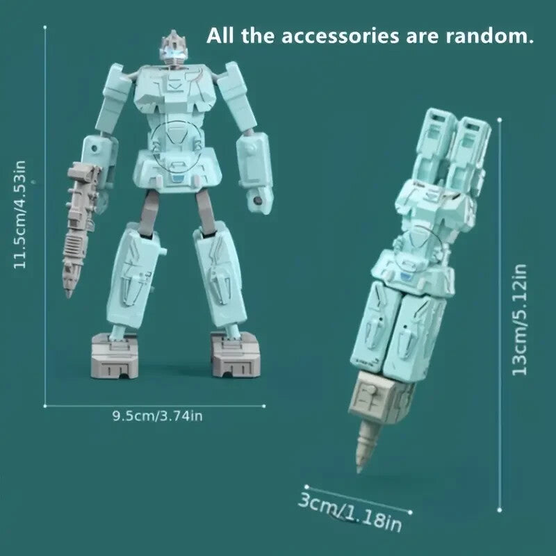 Novelty Transforming Robot Ballpoint Pens Children School Sensory Toy