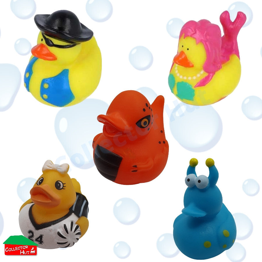 Novelty Rubber Ducks 5cm Assorted Characters Designs Henbrandt
