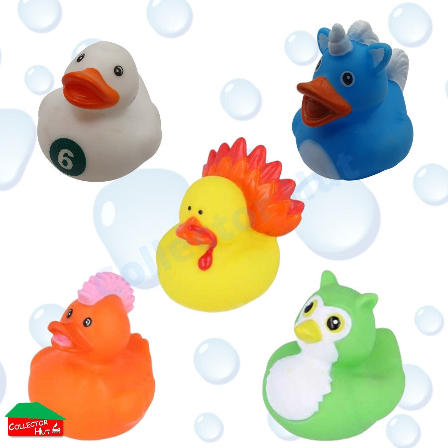 Novelty Rubber Ducks 5cm Assorted Characters Designs Henbrandt