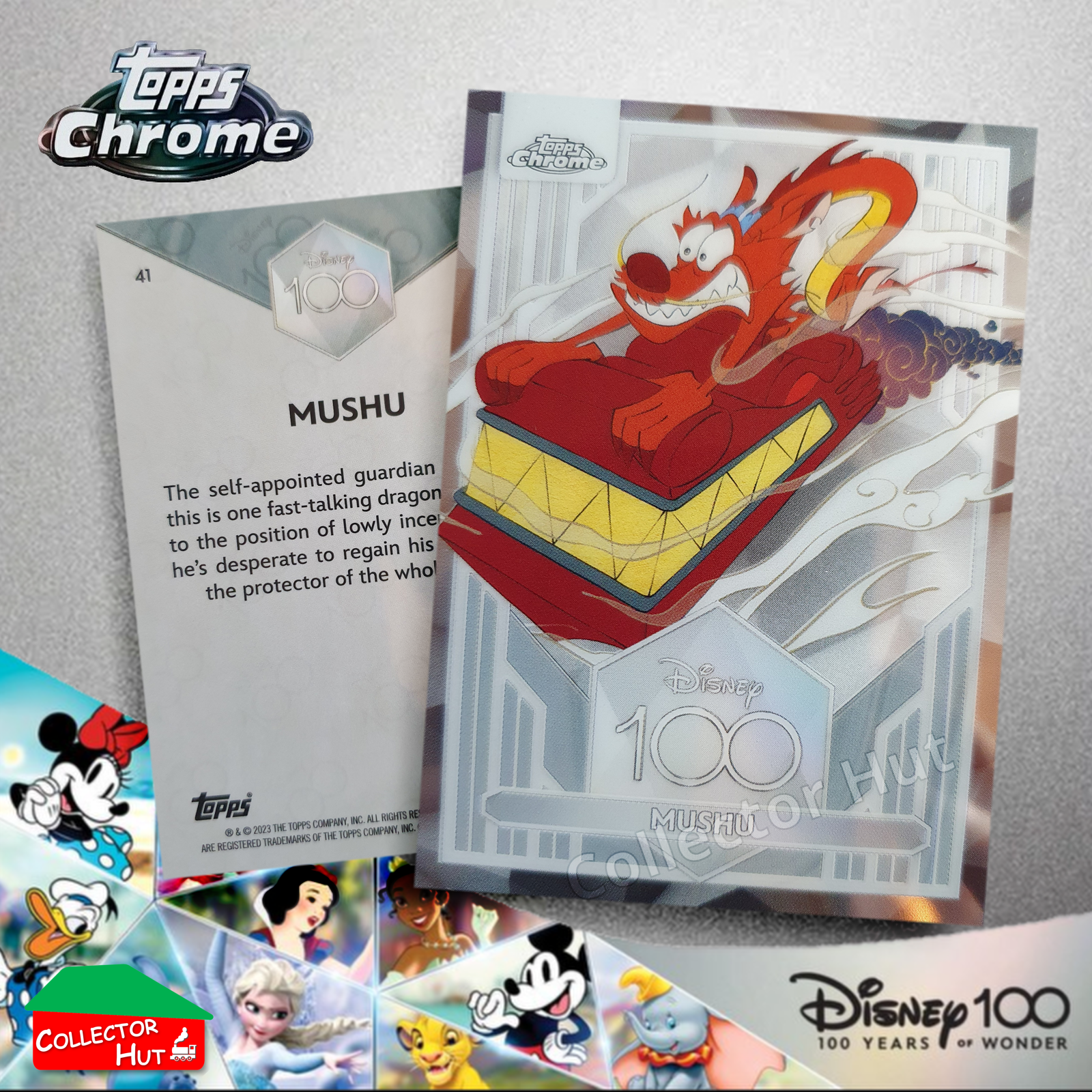 Disney 100 Topps Chrome 2023 Base Cards 1-100 Pick Singles to Complete Your Set