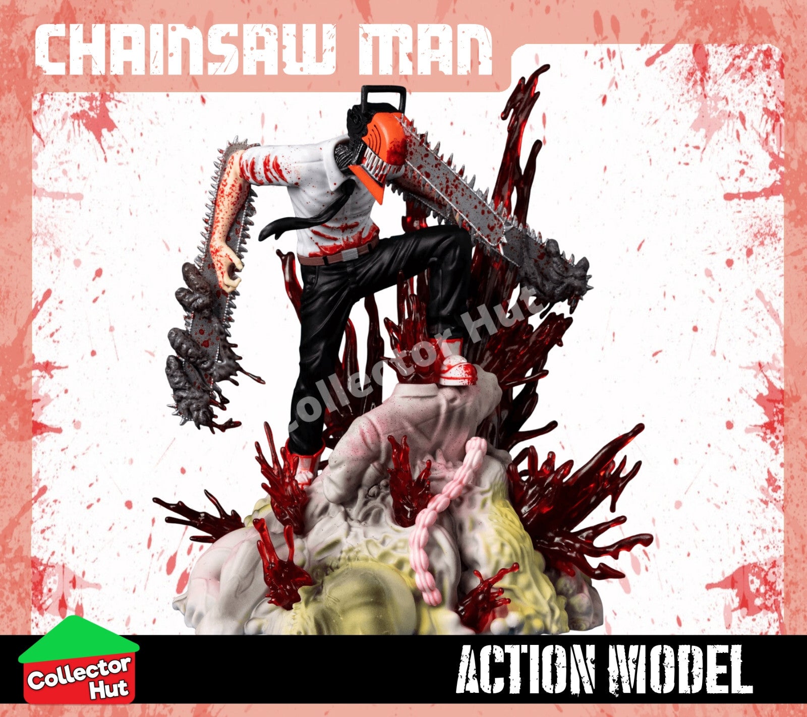 Chainsaw Man Denji Anime Action Figure 28cm Character Collectible Model Statue