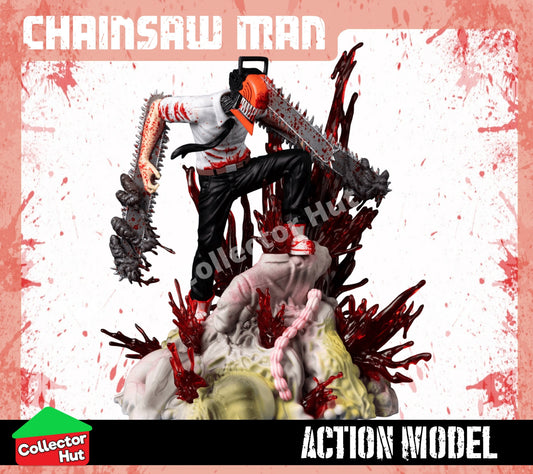 Chainsaw Man Denji Anime Action Figure 28cm Character Collectible Model Statue