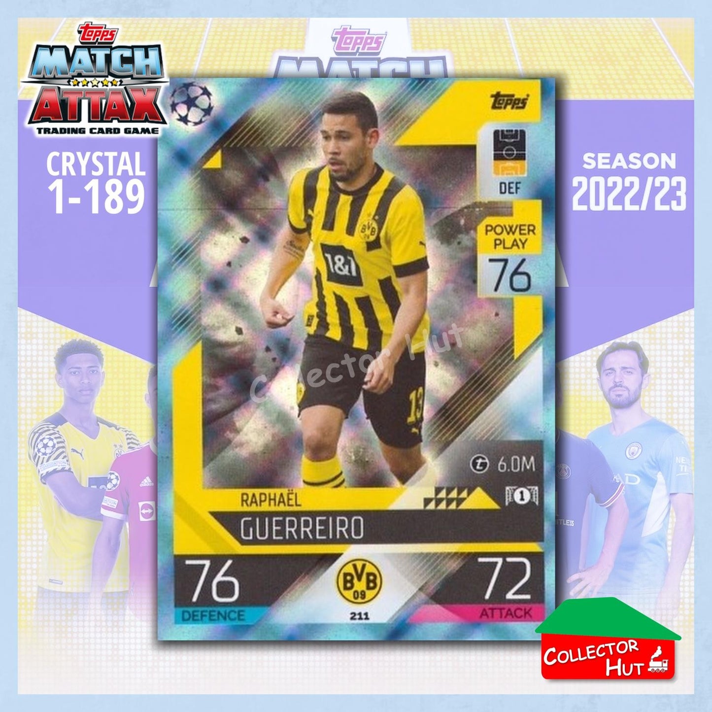 Topps Match Attax Europa Champions League 2022/23 Crystal Parallel Cards 190-387