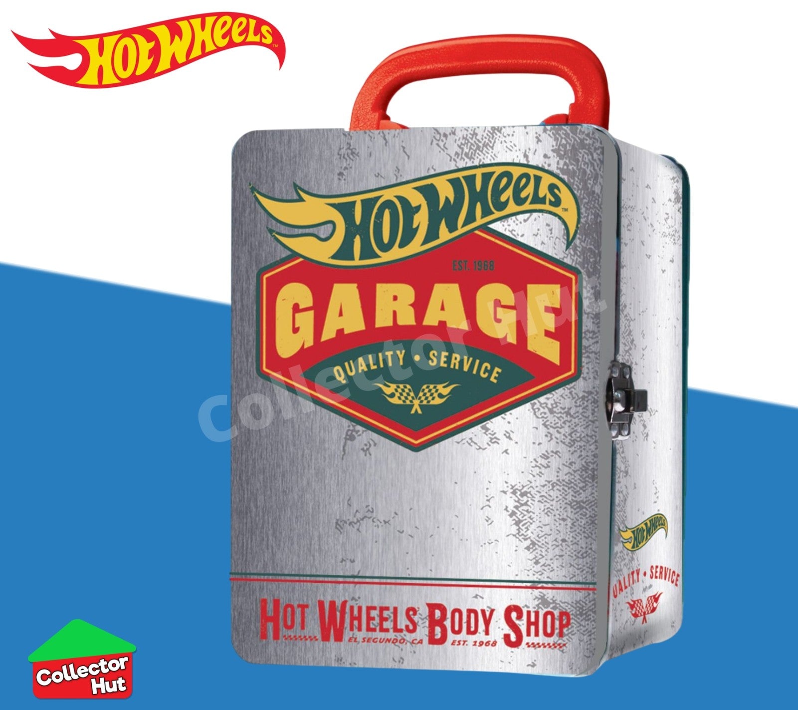 Hot Wheels Die Cast Tin Storage Carry Case for 18 Cars OFFICIAL BRAND