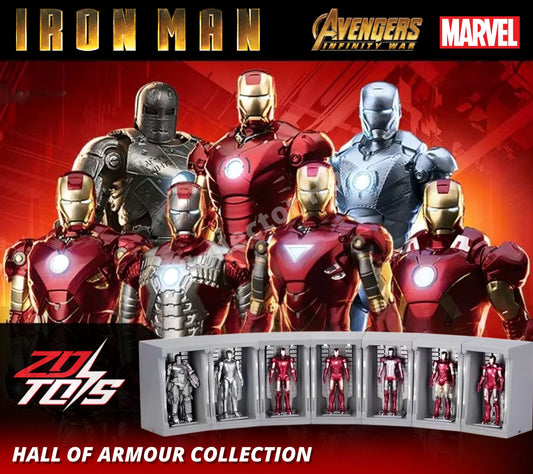 Iron Man Marvel Action Figures 1:20 Scale Hall of Armour Series MK 1-7 ZD Toys