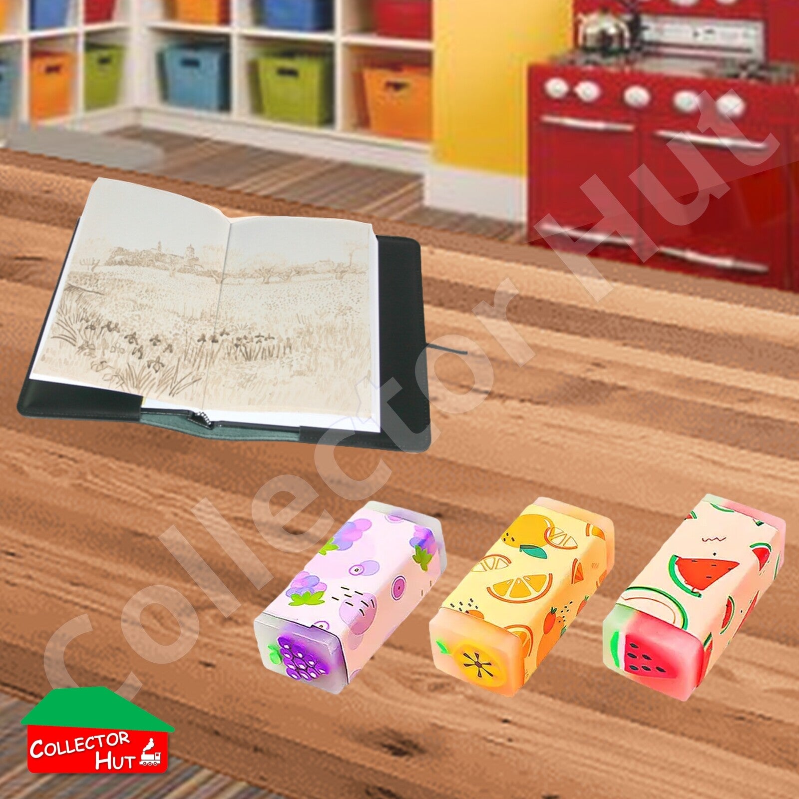 Novelty Sandwich Erasers 3pcs 5pcs 6pcs School Gift Party Bag Stocking Fillers
