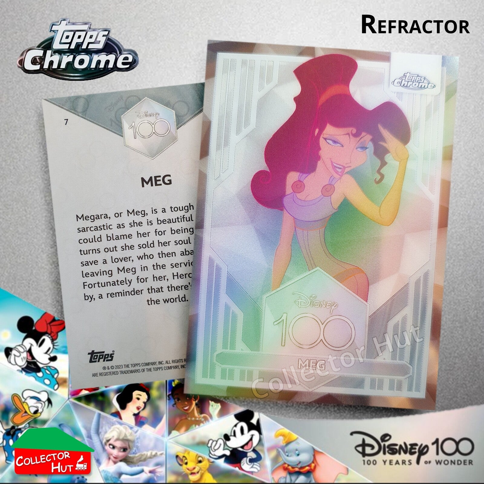 Disney 100 Topps Chrome 2023 REFRACTOR Cards 1-100 Pick Singles