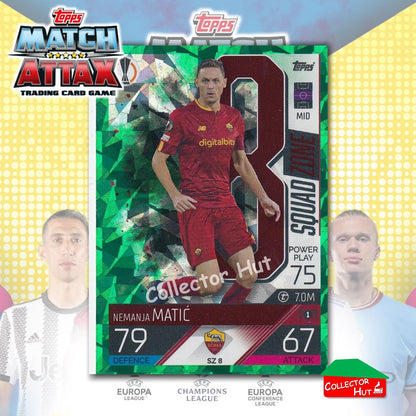 Topps Match Attax Extra 2022/23 Parallel CRYSTAL & EMERALD Cards YOU CHOOSE