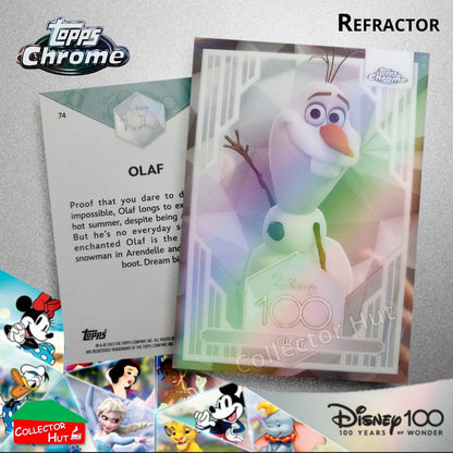 Disney 100 Topps Chrome 2023 REFRACTOR Cards 1-100 Pick Singles