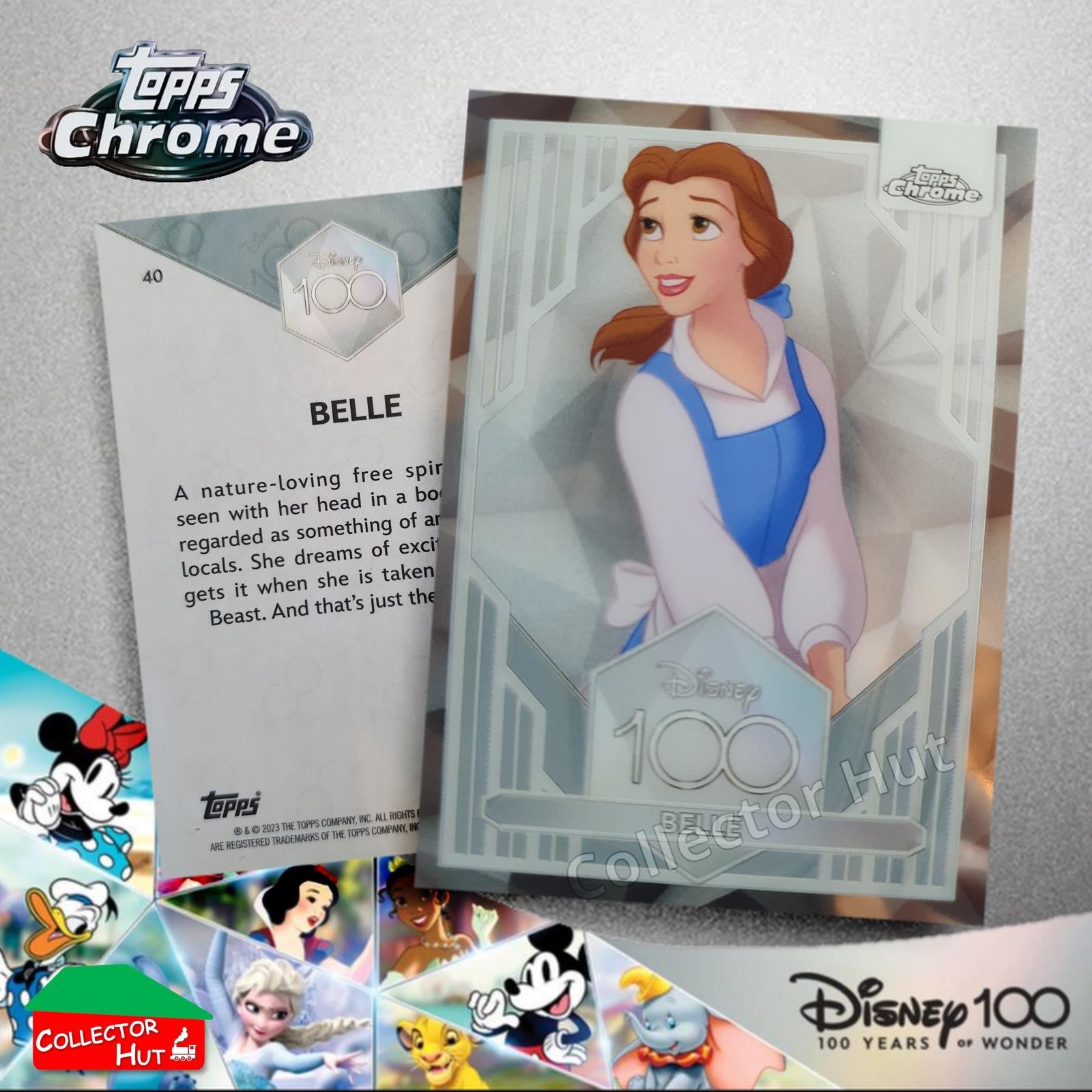 Disney 100 Topps Chrome 2023 Base Cards 1-100 Pick Singles to Complete Your Set