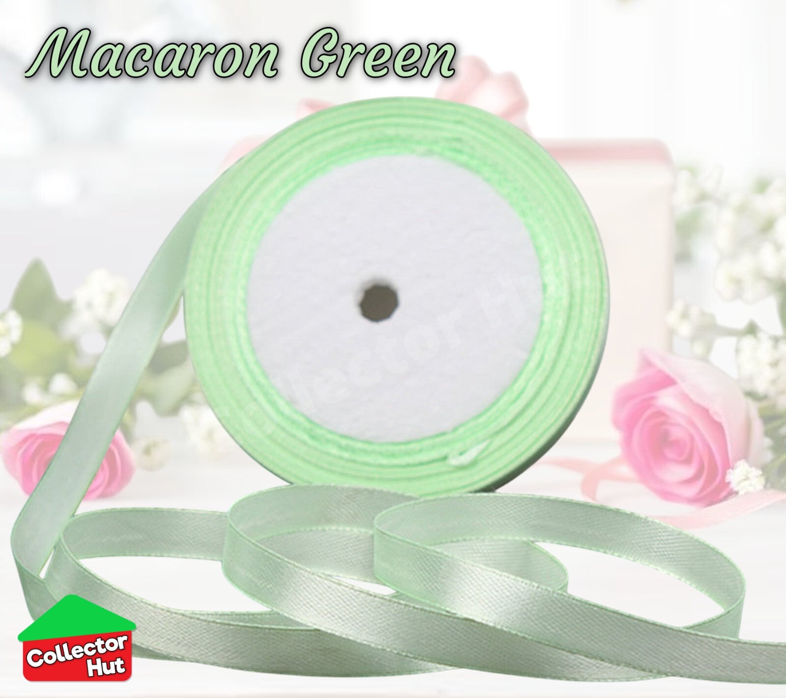 Satin Ribbon Roll Double Sided 23m Various Colours Sizes 10mm 15mm Widths